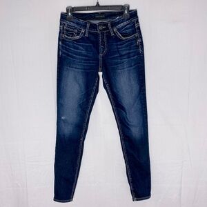 Silver Jeans Dark Wash Suki Skinny Jeans 27